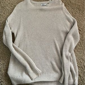 oversized waffle knit sweater